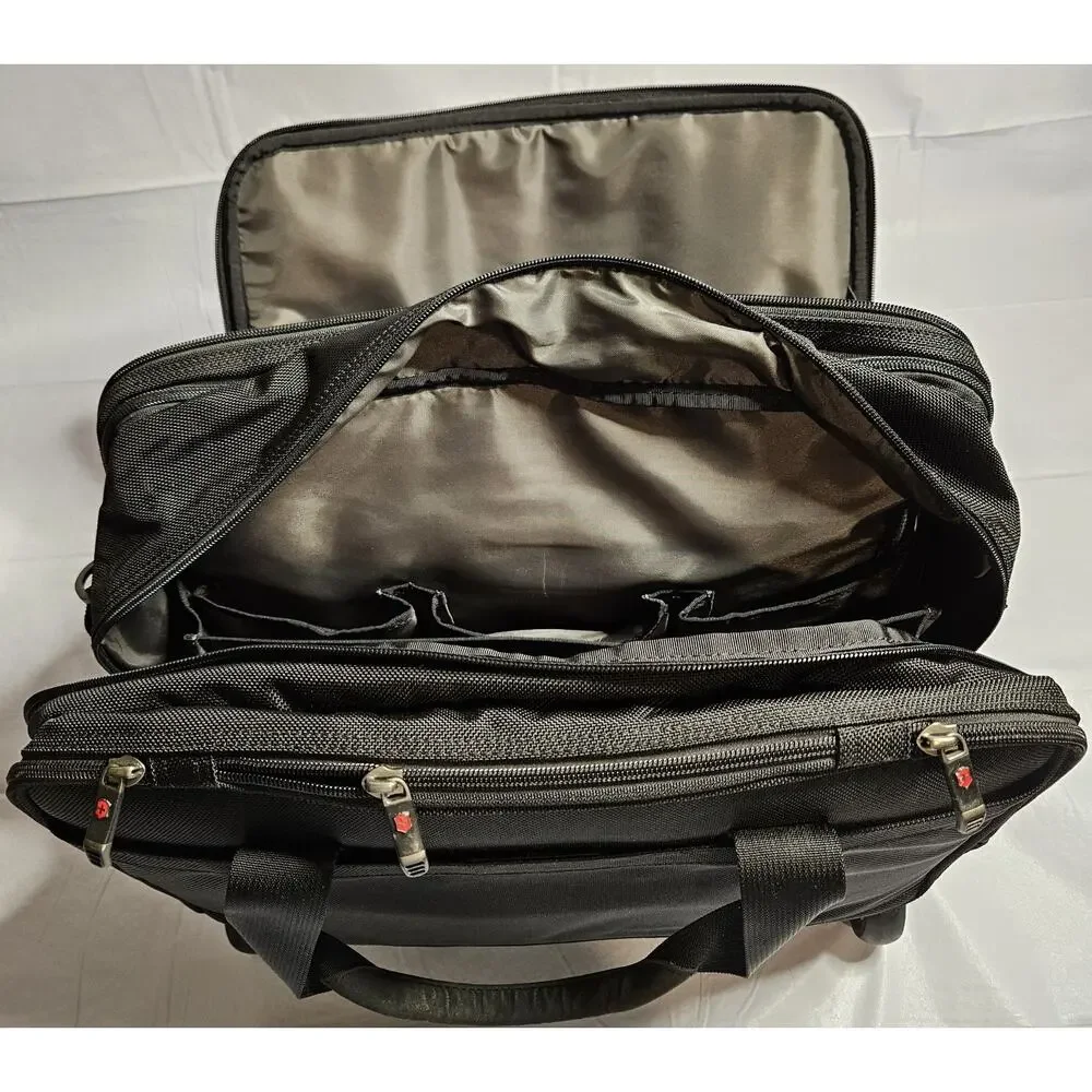 Victorinox Swiss Army Rolling Laptop Briefcase Wheeled Business Travel Bag Black